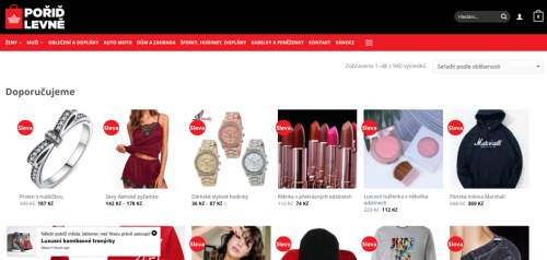 Obrázek 1 - Takto vypadá homepage www.poridlevne.cz