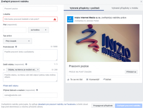 Jak najít zaměstnance na Facebooku?